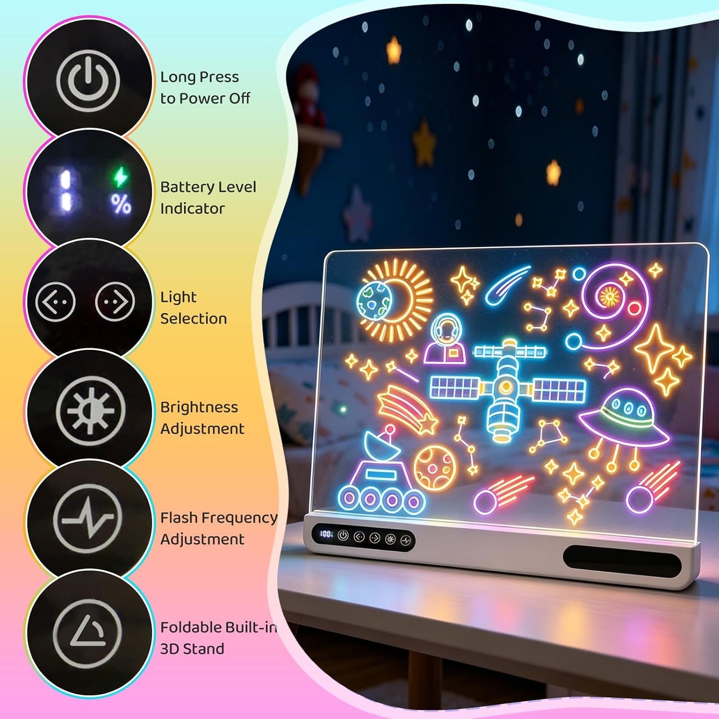 LED Light Writing Board  ( Free Pen )